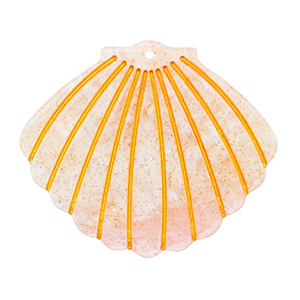 Anh&auml;nger aus Resin Shell Light pink