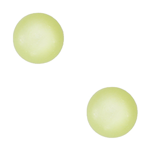4 mm soft Polaris Elements Cabochons "Geburtssteine" August SS16 shiny Lime green
