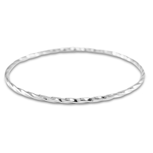 Stainless Steel - Rostfrei Stahl Armb&auml;nder Verdreht Silver