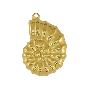 Anh&auml;nger aus Stainless Steel - Rostfreiem Stahl Sea Shell Gold