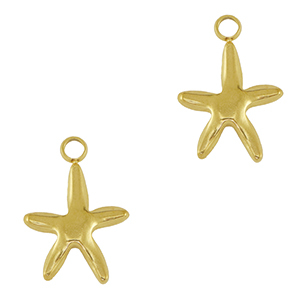 Anh&auml;nger aus Stainless Steel - Rostfreiem Starfish Gold