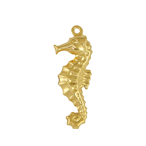 Anh&auml;nger aus Stainless Steel - Rostfreiem Seahorse Gold
