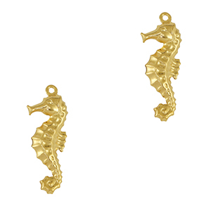 Anh&auml;nger aus Stainless Steel - Rostfreiem Seahorse Gold