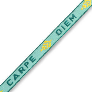 Schmucktextband "carpe diem" Turquoise-green