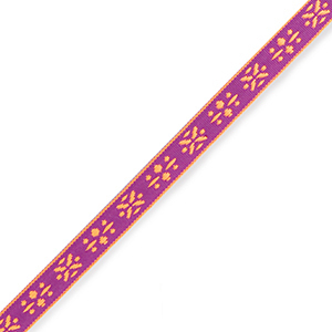 Schmucktextband Blume Neon purple-orange