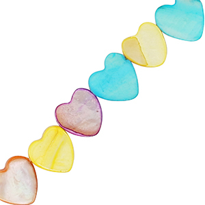 Perle Muschel Heart Multicolour