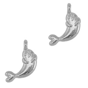 Anh&auml;nger Metall DQ Seal Antik silber (Nickelfrei)