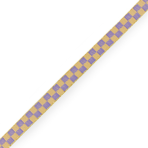 Schmucktextband Cubes Yellow-purple