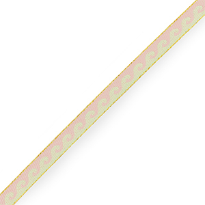 Schmucktextband Waves Pastel green-Pastel pink