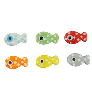 Keramik Perlen Fish Multicolour