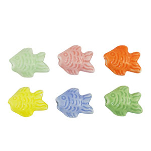 Keramik Perlen Fish Multicolour