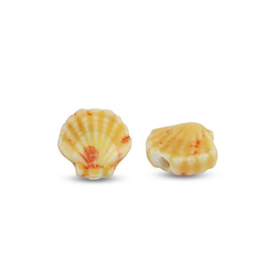 Keramik Perlen Shell Orange-red