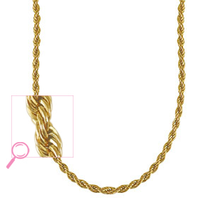 Stainless Steel - Rostfrei Stahl Kette Twisted Gold