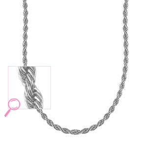 Stainless Steel - Rostfrei Stahl Kette Twisted Silver
