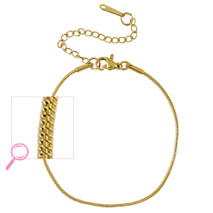 Stainless Steel - Rostfrei Stahl Armb&auml;nder Gold