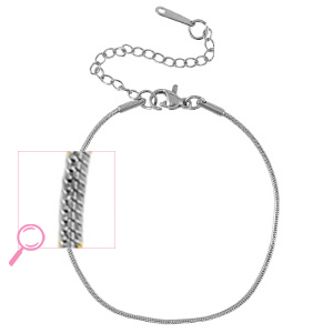 Stainless Steel - Rostfrei Stahl Armb&auml;nder Silver