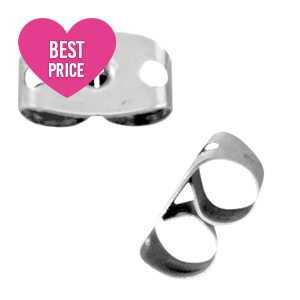 Stainless Steel - Rostfrei Stahl Ohrringe Verschluss Silber 