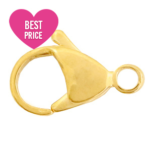 Zubeh&ouml;r aus Stainless Steel - Rostfreiem Stahl Karabiner Verschluss 10mm Gold