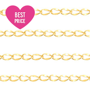 Zubeh&ouml;r aus Stainless Steel - Rostfreiem Stahl Gliederkette Gold