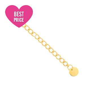 Zubeh&ouml;r aus Stainless Steel - Rostfreiem Stahl Verl&auml;ngerungskette coin 6mm Gold