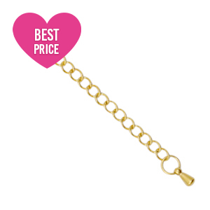 Zubeh&ouml;r aus Stainless Steel - Rostfreiem Stahl Verl&auml;ngerungskette drop Gold