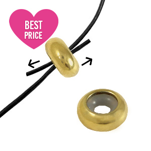 Zubeh&ouml;r aus Stainless Steel - Rostfreiem Stahl Stopperperlen 10x4mm Gold