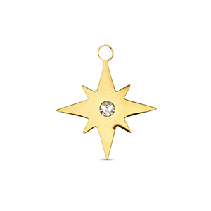Anh&auml;nger aus Stainless Steel - Rostfreiem Stahl Star Gold