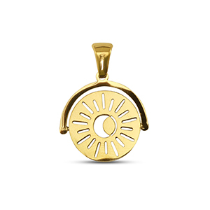 Anh&auml;nger aus Stainless Steel - Rostfreiem Stahl Rotate Sun Gold