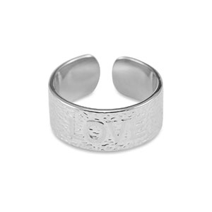 Stainless Steel - Rostfrei Stahl Ringe ''Love'' Silver