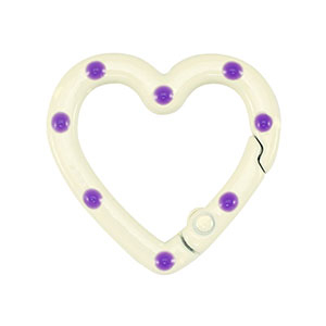 Farbiges Zubeh&ouml;r F&uuml;r Schl&uuml;ssel Anh&auml;nger Heart Off white-purple