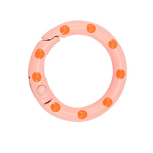 Farbiges Zubeh&ouml;r F&uuml;r Schl&uuml;ssel Anh&auml;nger Ring Pink-orange