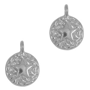 Anh&auml;nger aus Stainless Steel - Rostfreiem Stahl Round Starfish Silver