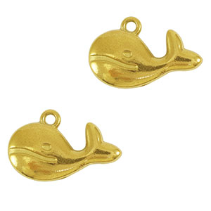 Anh&auml;nger aus Stainless Steel - Rostfreiem Whale Gold