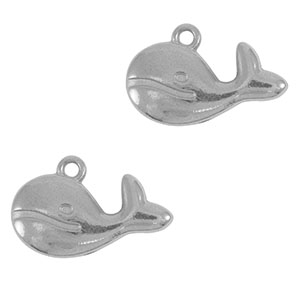 Anh&auml;nger aus Stainless Steel - Rostfreiem Whale Silver