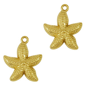 Anh&auml;nger aus Stainless Steel - Rostfreiem Starfish Gold