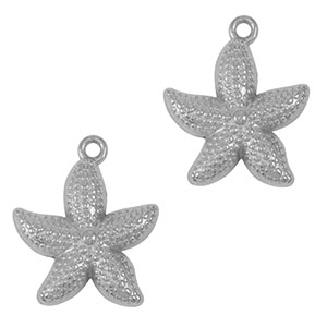 Anh&auml;nger aus Stainless Steel - Rostfreiem Starfish Silver