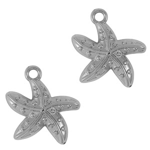 Anh&auml;nger aus Stainless Steel - Rostfreiem Starfish Silver