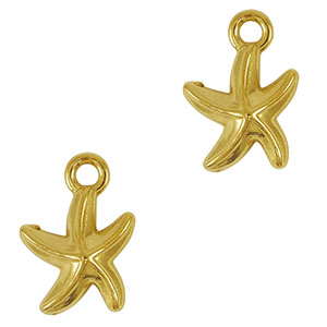 Anh&auml;nger aus Stainless Steel - Rostfreiem Starfish Gold