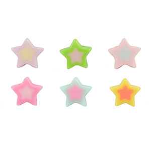 Perlen Acryl Star Multicolor