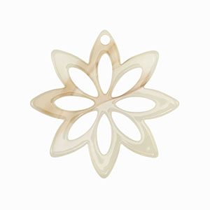 Anh&auml;nger aus Resin Flower Beige