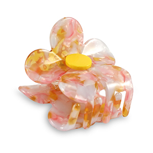 Haarschmuck hair clamp Flower Pink-gold