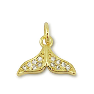 TQ Metall Brass Anh&auml;nger Tail Gold