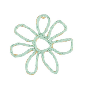 Bast Anh&auml;nger Flower 55mm Mint green