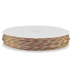 Band Macram&eacute; geflochten 1mm Purple-green metallic
