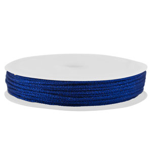 Band Macram&eacute; geflochten 1mm Blue metallic