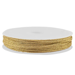 Band Macram&eacute; geflochten 1mm Dark gold metallic