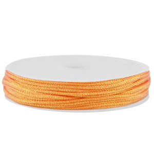 Band Macram&eacute; geflochten 1mm Orange metallic