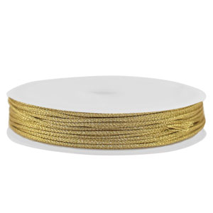 Band Macram&eacute; geflochten 1mm Gold metallic
