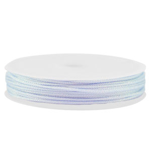 Band Macram&eacute; geflochten 1mm Light blue-purple metallic