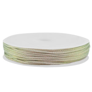 Band Macram&eacute; geflochten 1mm Silver-pink metallic